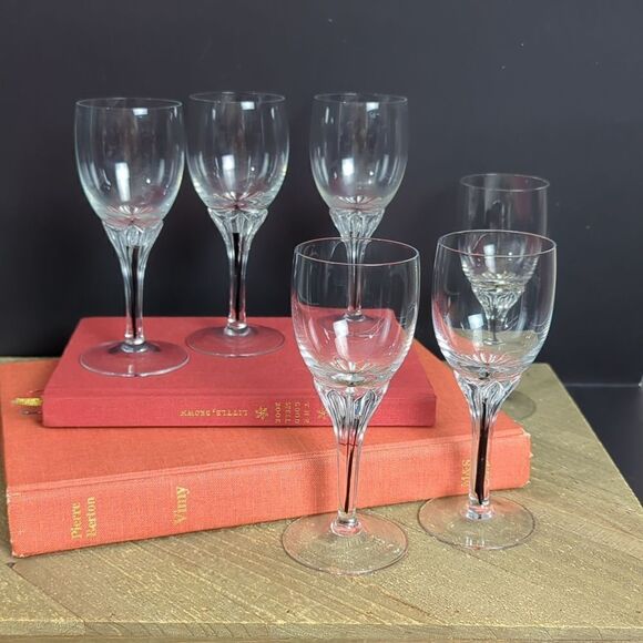 Belfor exquisite black stem liquor shot glass set of 6 - Picture 1 of 9